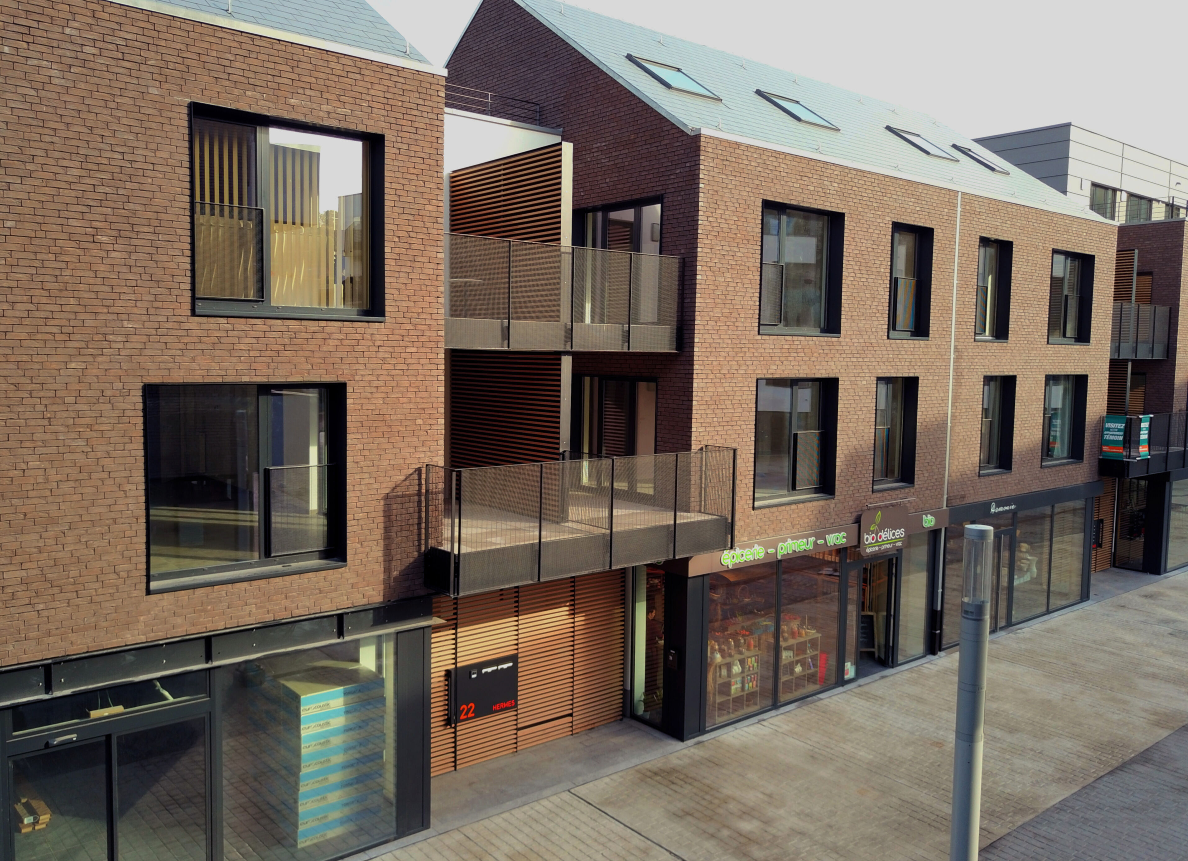 Wohngebäude_Sichtblenden, Gitterwerk, Sichtschutz_Wohnhaus